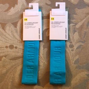 Under Armour Armourgrip Headband teal blue color